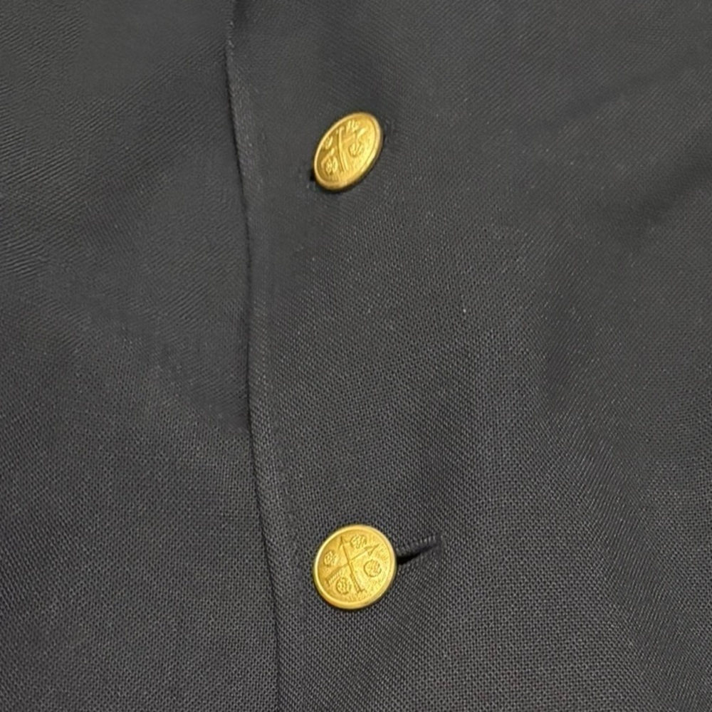 John Weitz Signature Collection Navy Blazer w/ Gold Buttons-size 44R - Picture 3 of 10